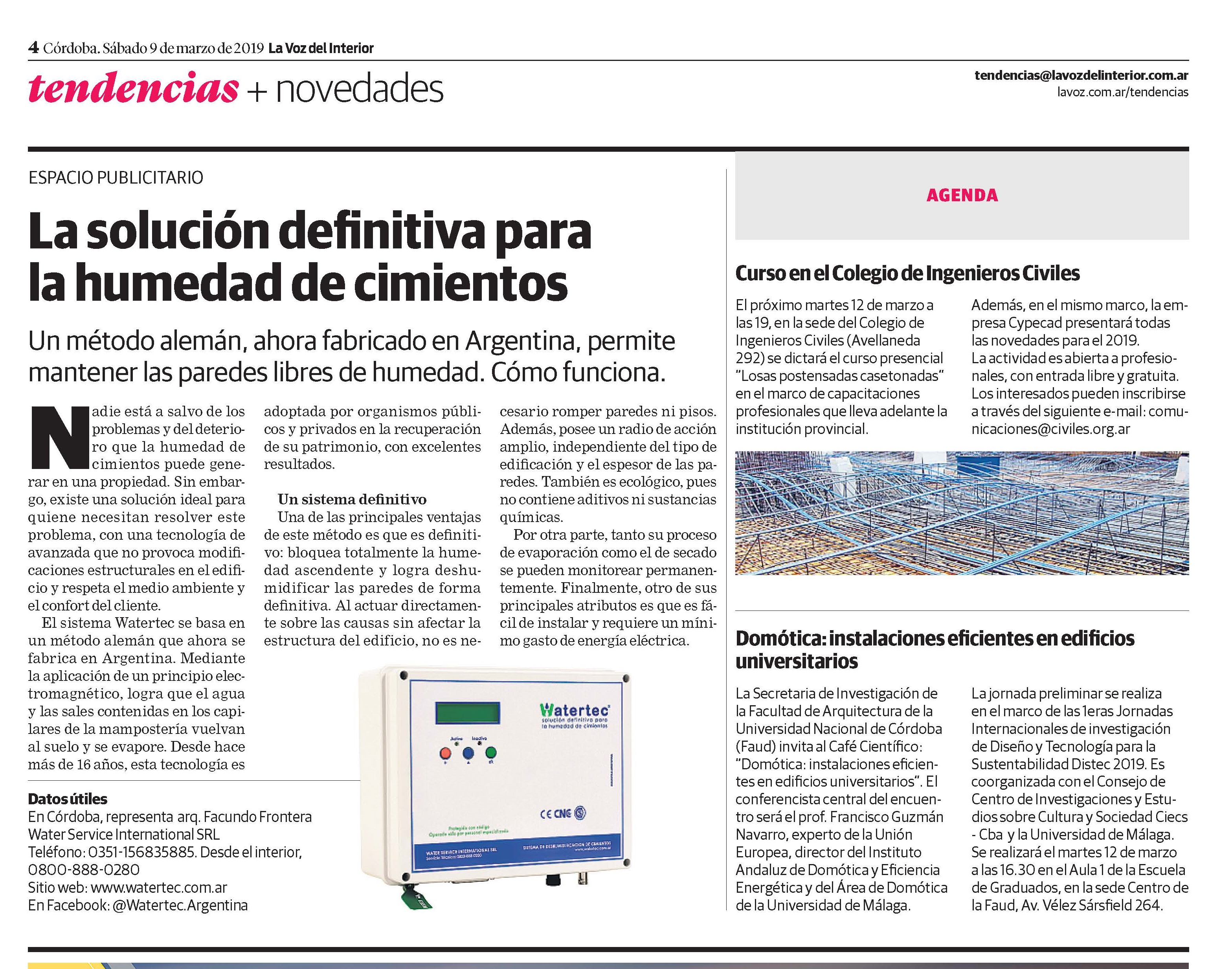 Watertec en la voz del Interior